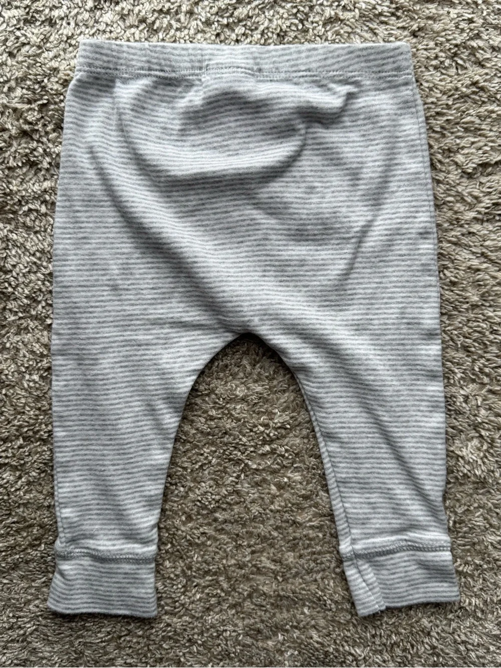 Carter’s Gray Striped Baby Leggings Pants 9M Soft Cotton